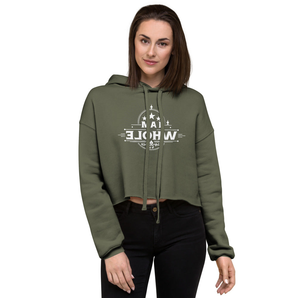 Mirrored Affirmation Crop Hoodie - I Am Whole